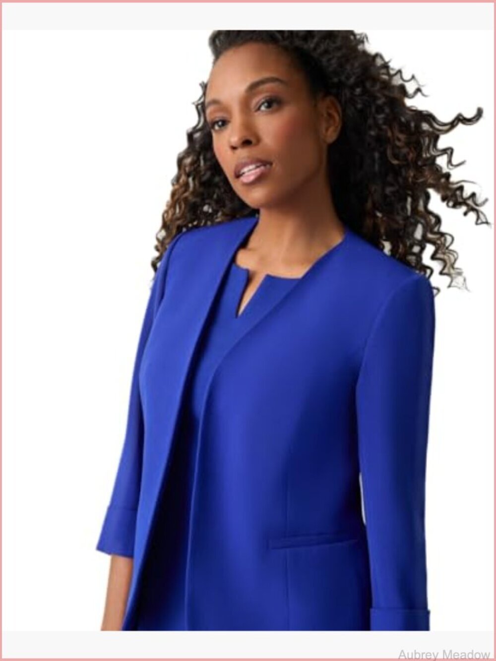 Petite Blazer with Rolled Cuff Sleeves - Office Wear - Picture 2 of 3